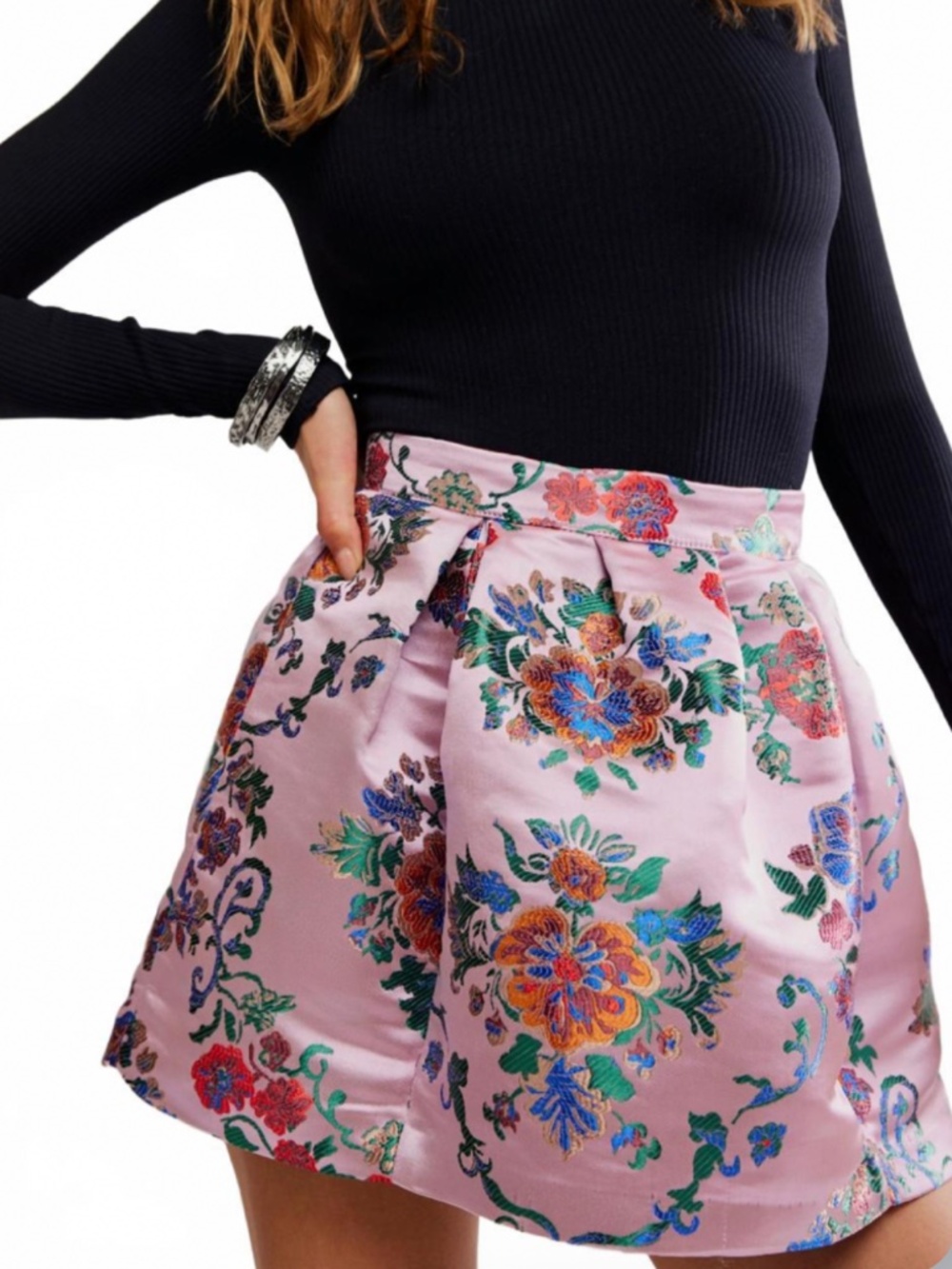 Free people jacquard bubble mini skirt *read description**